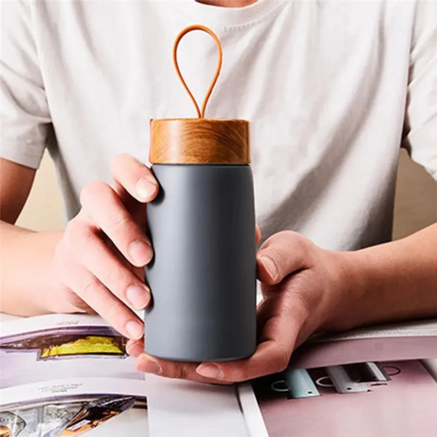 Thermos à café en acier inoxydable léger et étanche – Mini flacon thermique sous vide pour le voyage et le sport