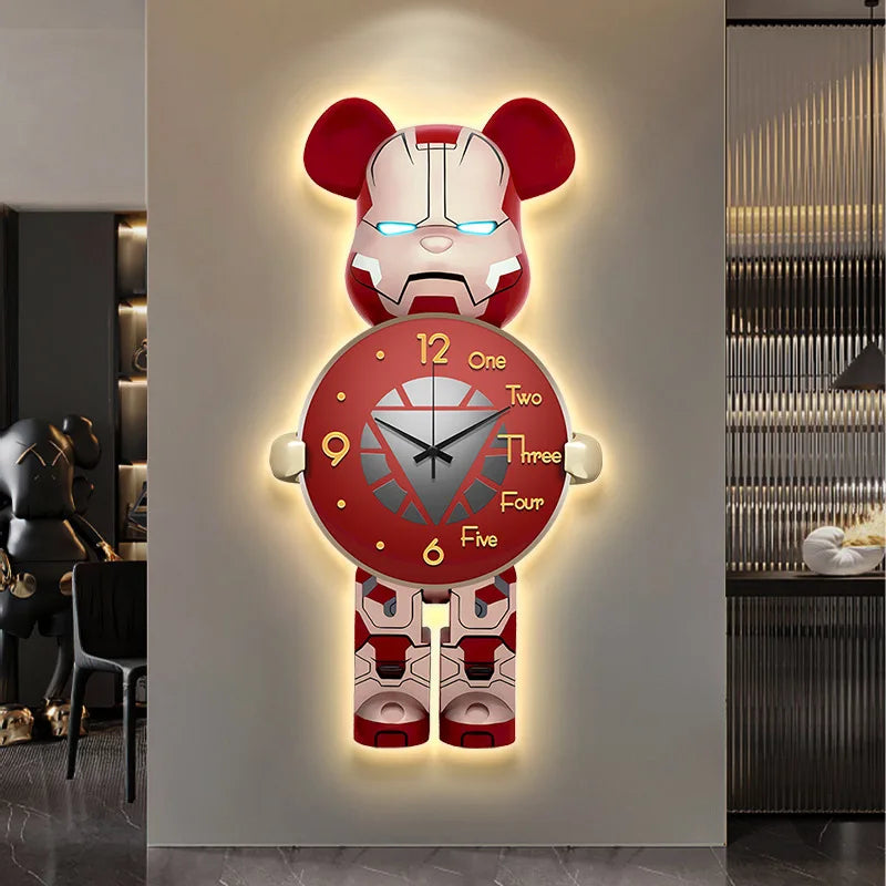 ChicBearTime – Orologio decorativo con orsetto per il soggiorno