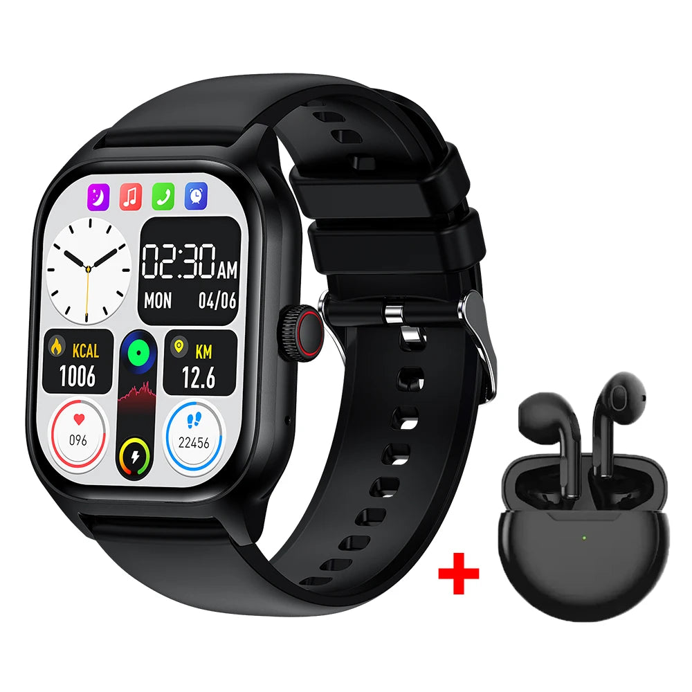 LEMFO LT10 Smart Watch 2024 - Bluetooth-oproep, muziek, fitnesstracker, sporthorloge voor Android en iOS