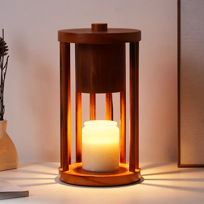 Chauffe-bougie oriental zen en bois