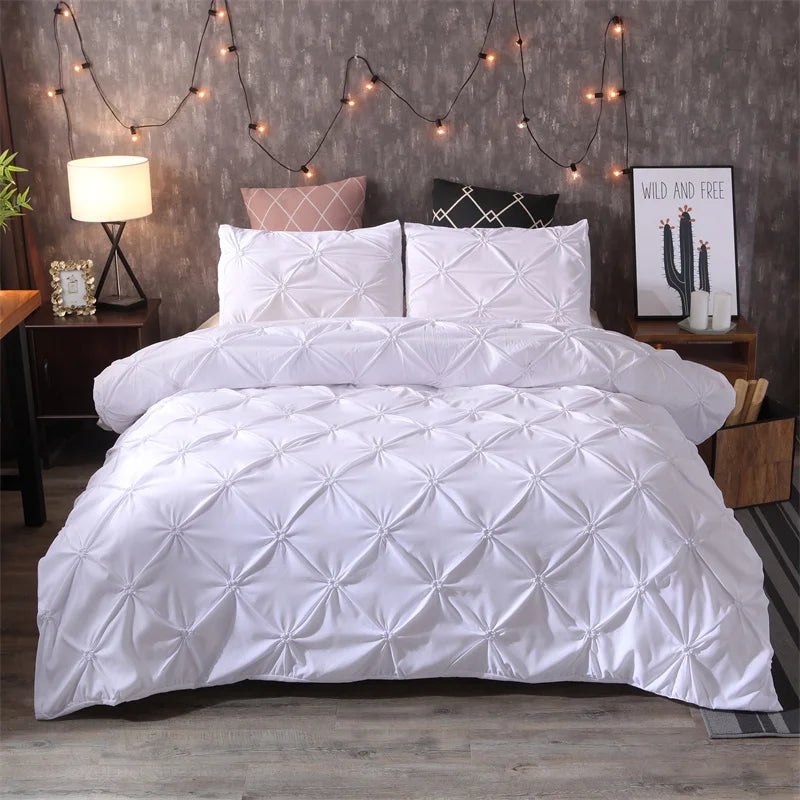 Diamond Pintuck Duvet Cover 3-delt Sengesett