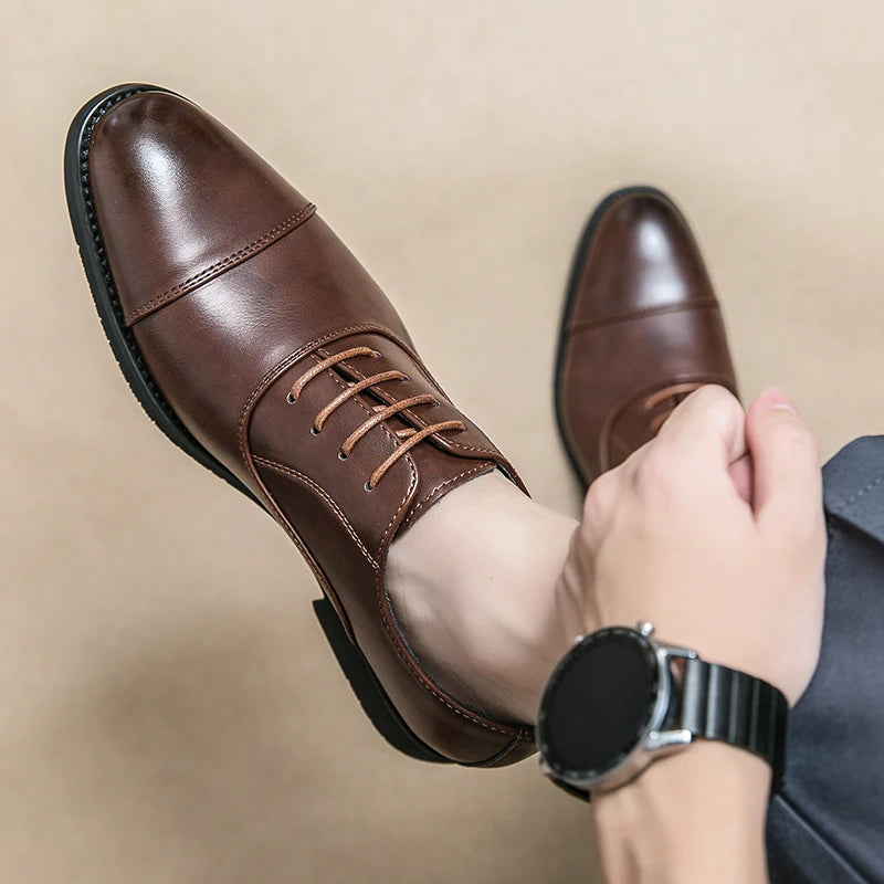 New Men’s Luxury Business Leather Dress Shoes – Comfortable, Stylish, and Elegant