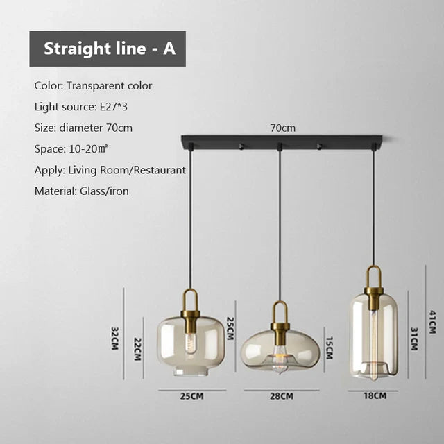 Lampe à suspension moderne en verre