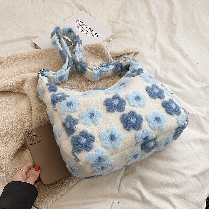 Sac à bandoulière en peluche Daisy