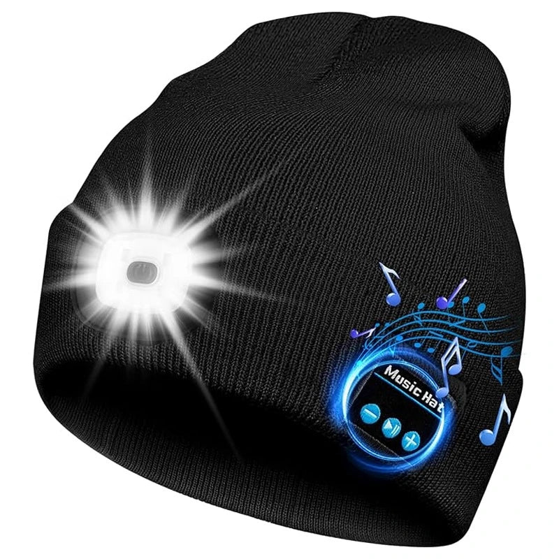 Handfree Warm Hat with Bluetooth 5.0 and LED Light 🎵✨