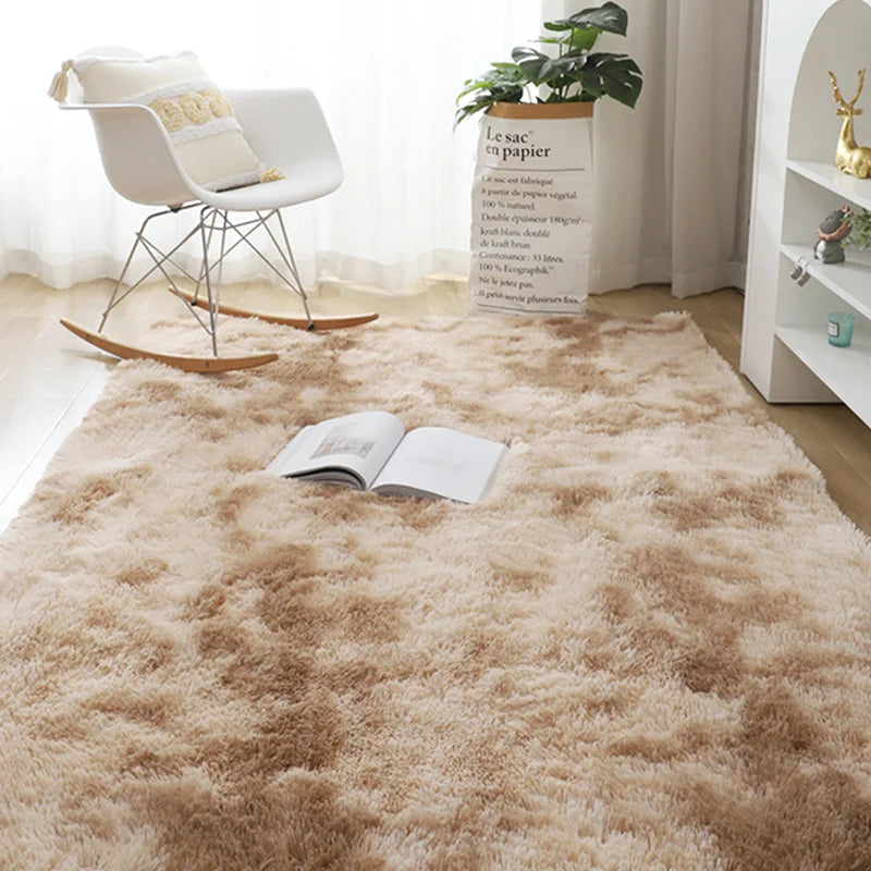 Winnie Luxe Furry Rug – Modern Soft Shag Carpet for Bedroom & Living Room