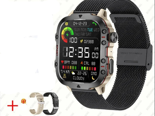 Atlas Military Smartwatch – 2024 Robuuste fitnesstracker voor buiten met bellen via Bluetooth