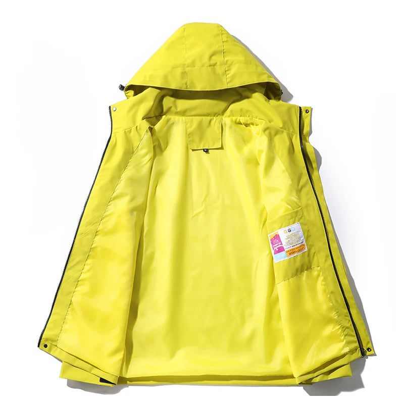 JNLN Veste imperméable unisexe – Coupe-vent d'extérieur pour la randonnée, l'escalade et le camping