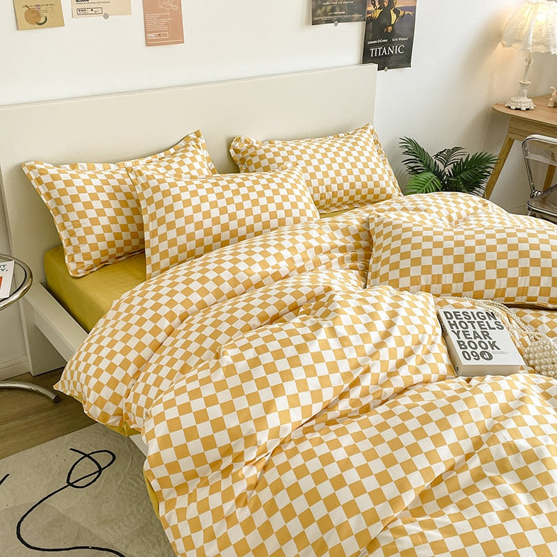 Zachte Checkerboard Beddengoedcollectie