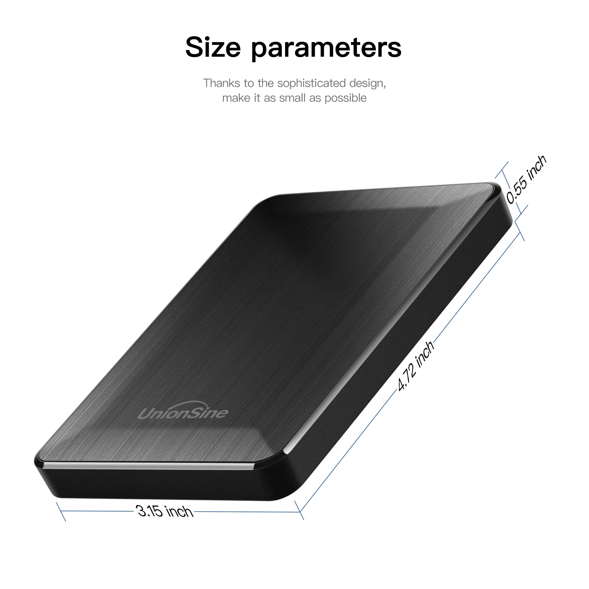 2,5" bærbar ekstern harddisk 250GB, 320GB, 500GB, 1TB, 2TB | USB 3.0 lager til PC, Mac, MacBook, stationær