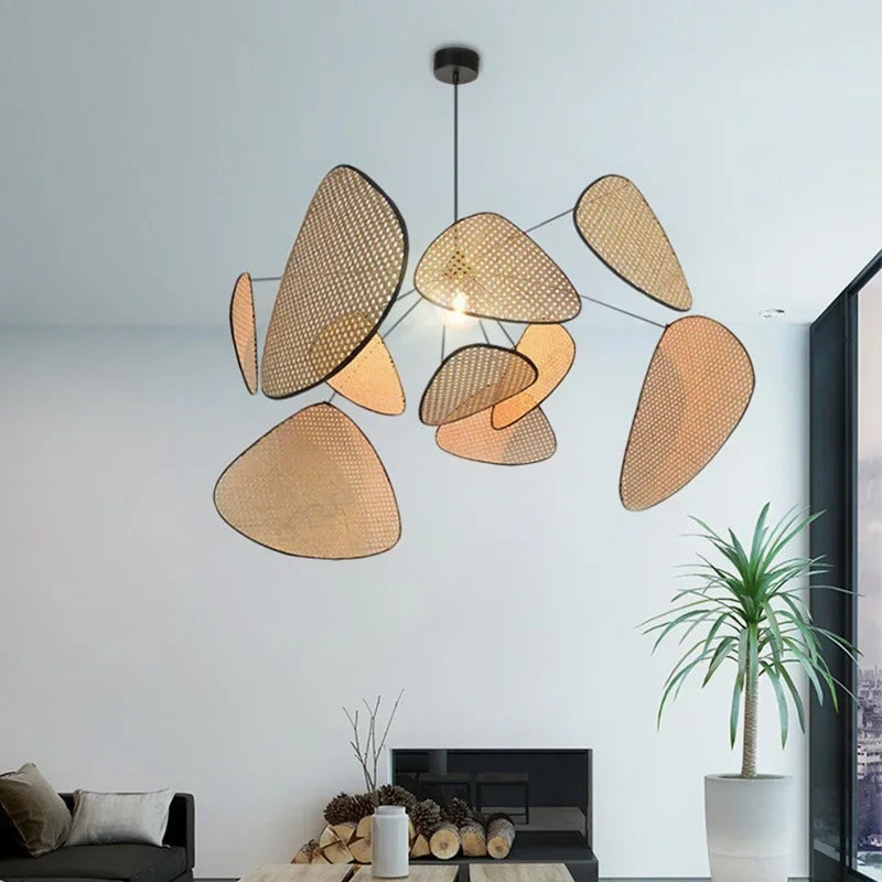 Lustre en rotin Emily Leaf