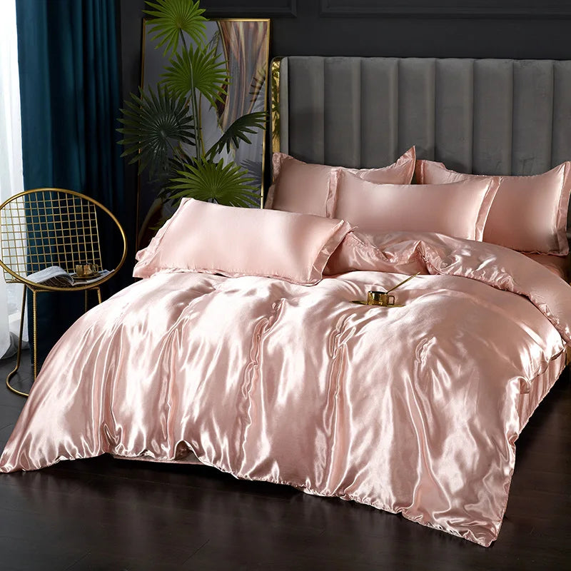 Luxurious Silk Bedding Ensemble: Elegance in Every Thread