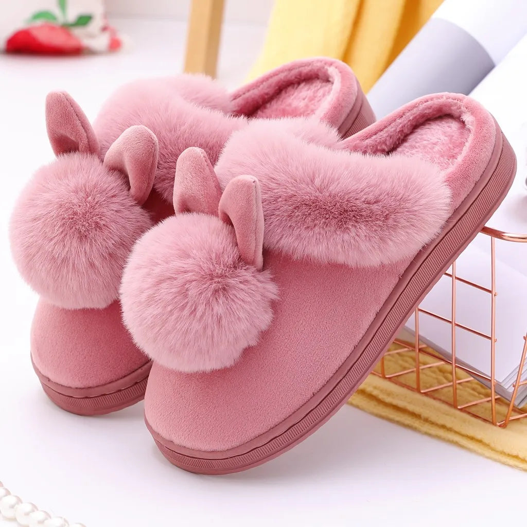 CozyBunny - Pantuflas con orejas de conejo