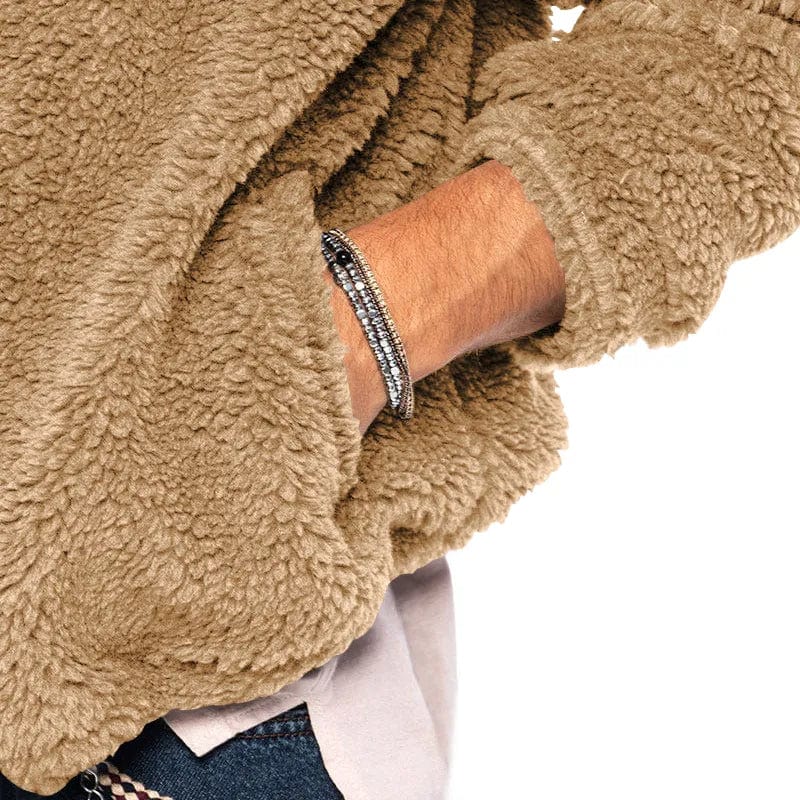 Niklas - Moderna giacca pullover in pile sherpa da uomo