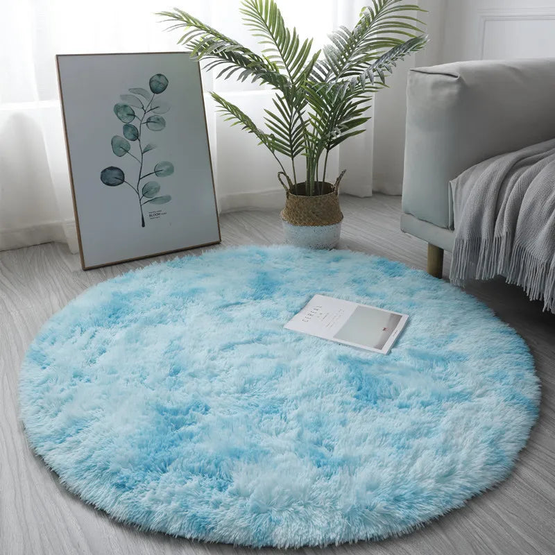 Soft Plush Round Rug by Sara - Cozy Carpet for Living Room & Bedroom