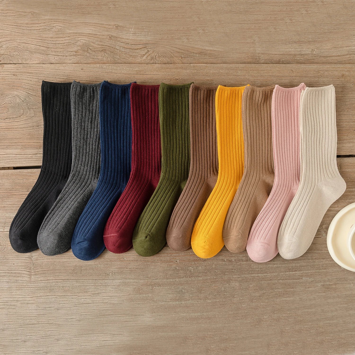 Chaussettes amples en coton rétro – 10 paires de chaleur automne et hiver