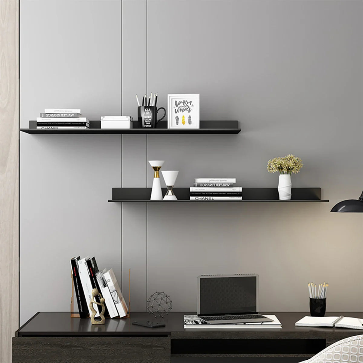 Stylish Aluminum Floating Shelves Solution