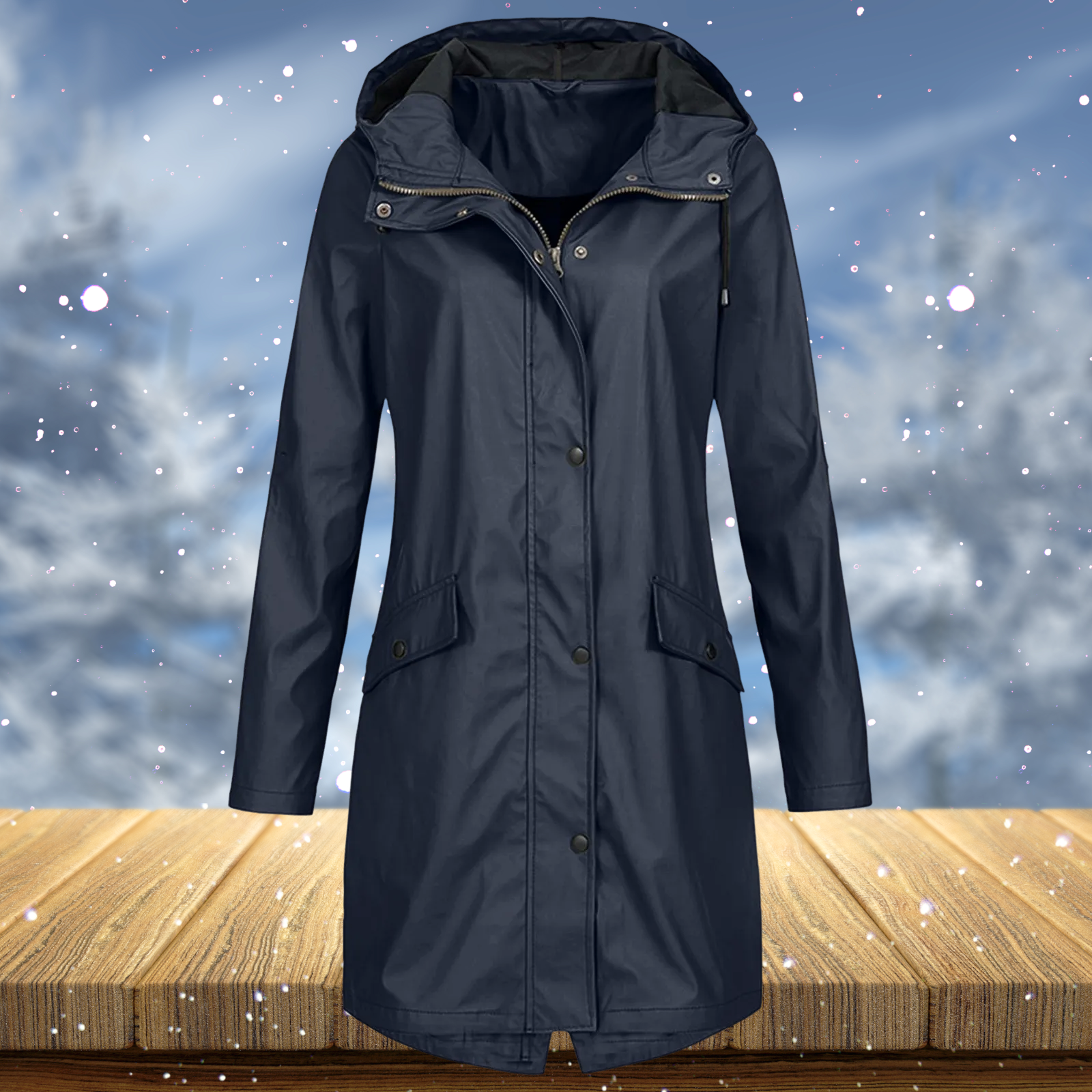 Zenith - Winddichter langer Regenmantel/Jacke