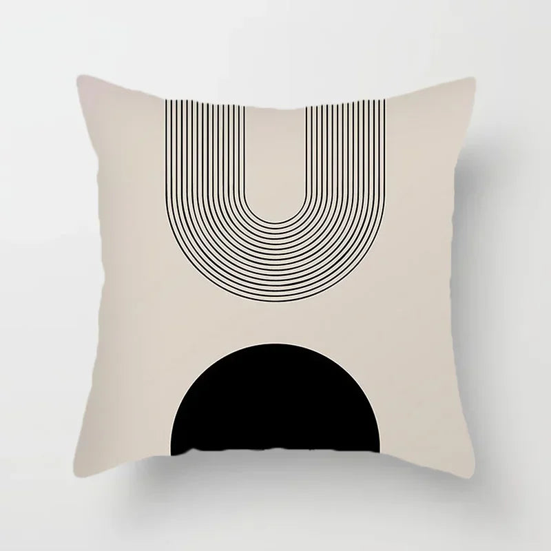 LineArt - Decoratieve kussenhoes met abstract patroon