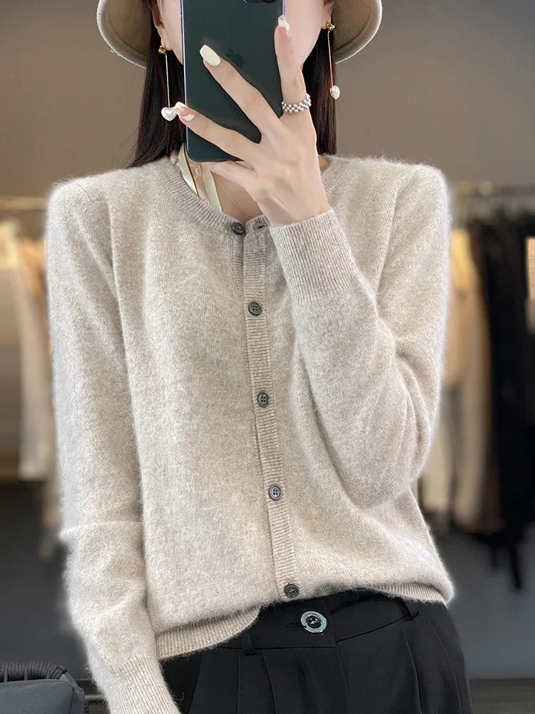 Celine: Sweater/Cardigan Super Warm | Pure Mink Cashmere Sweater