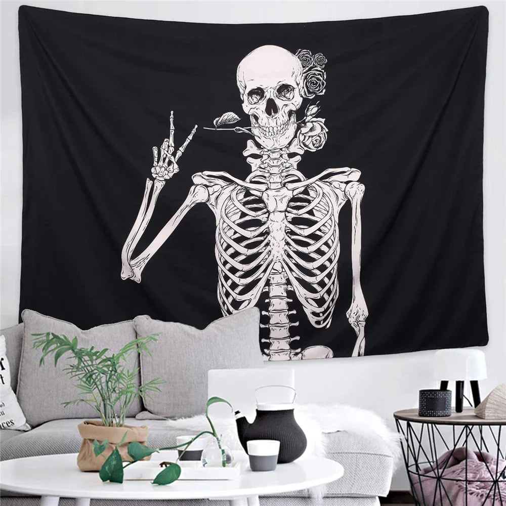 Skull Wedding Tarot Tapestry