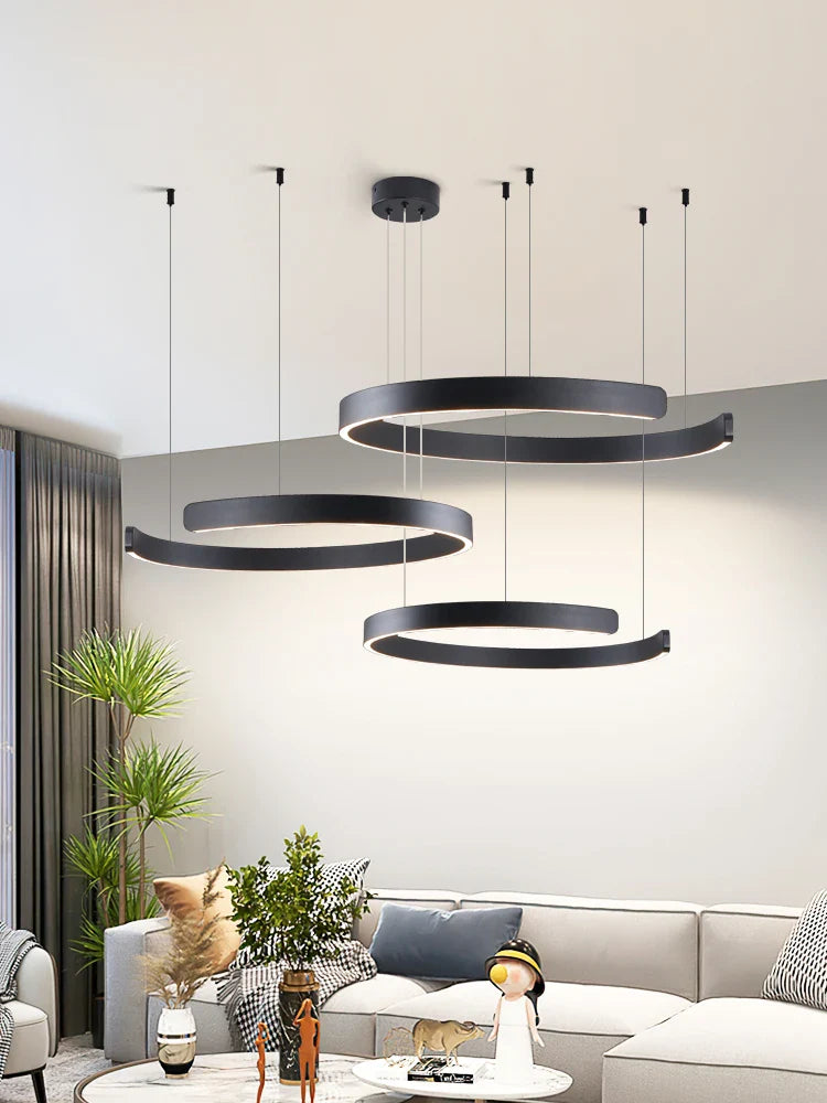 NordicGlow - Lustre LED rond pour salon