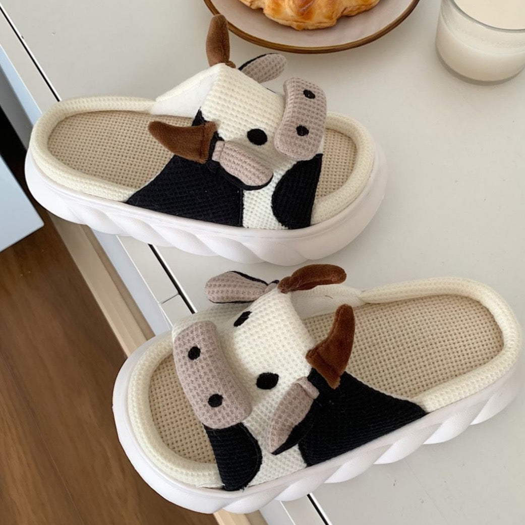 Chaussons en fourrure de vache