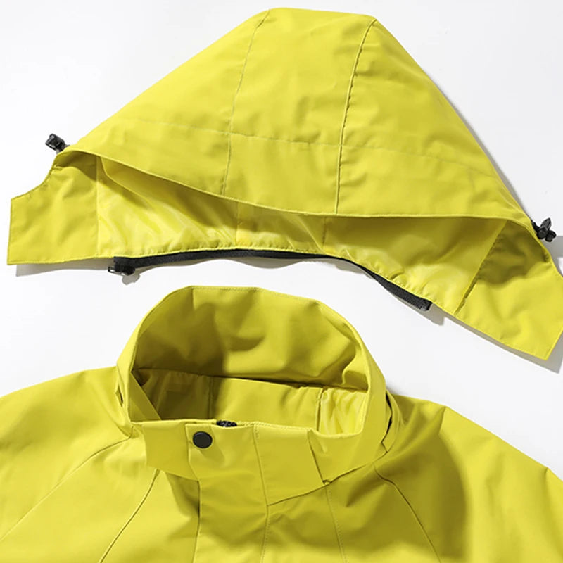 JNLN Veste imperméable unisexe – Coupe-vent d'extérieur pour la randonnée, l'escalade et le camping