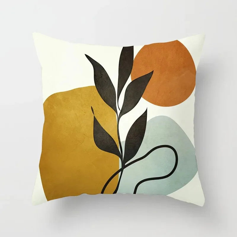 GreenLeaf - Cushion cover with plant motif for decoration