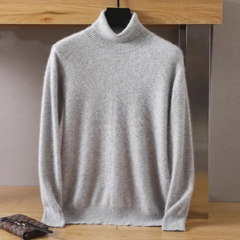 Japanese-knit - Australian wool - Men's 100% pure Mink velvet Cashmere Sweater