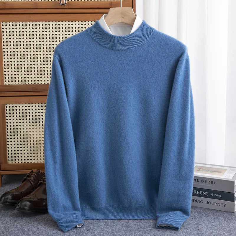 Klassisk Mock Neck Uld Pullover