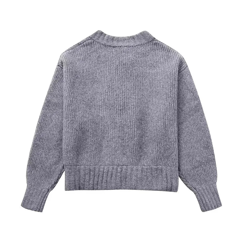 Ava Knit Jacket Cardigan - Naisten syksyn talven 2024 muotipäällysvaatteet