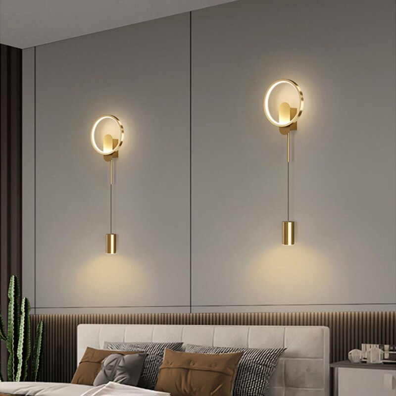 BAN Branwen Moderne LED Nordic Gouden Wandlamp 24W