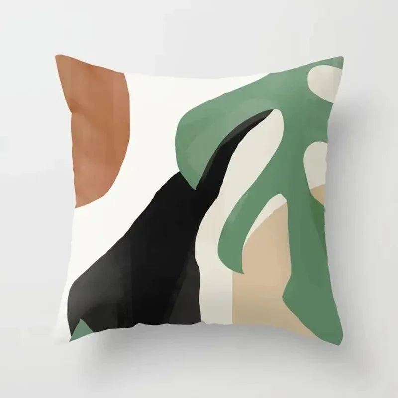 GreenLeaf - Cushion cover with plant motif for decoration