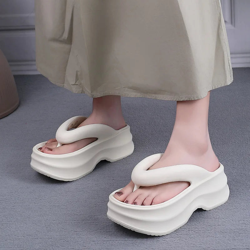 Bekväma halkfria flipflops | Tjock sula EVA Sandaler/tofflor 2024