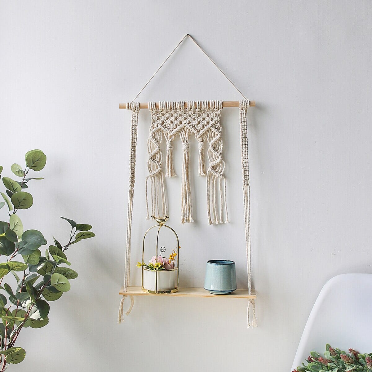 Macrame Wall Hanging Shelves