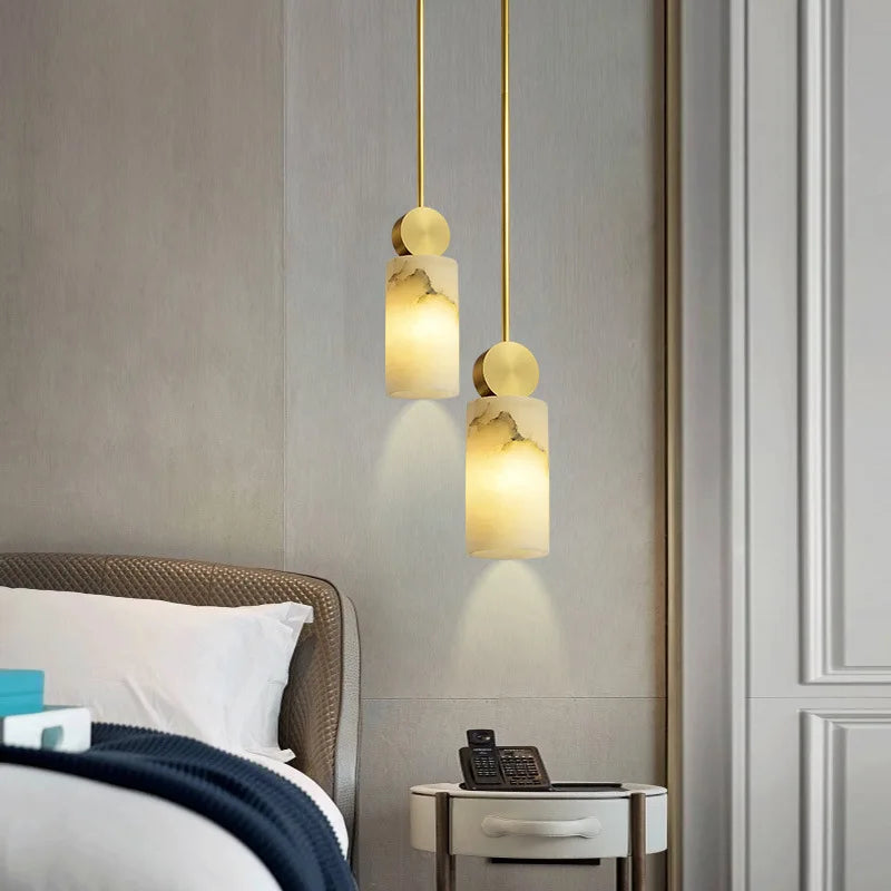 Trafalgar Nordic Marble Copper LED Pendant Lights