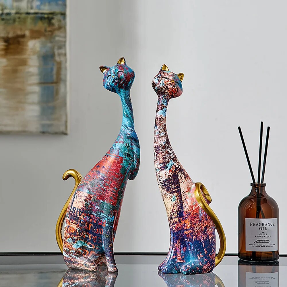 Nambé Cat Figurines Decor