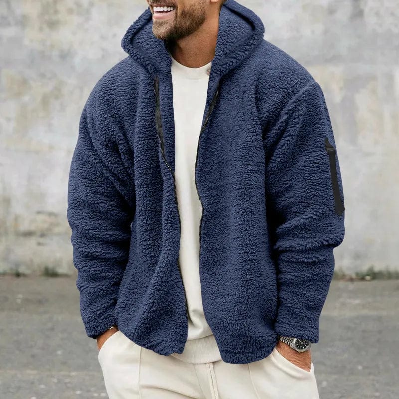 Niklas - Moderna giacca pullover in pile sherpa da uomo