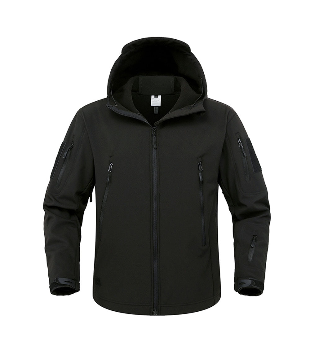 Giacca militare soft shell in pelle di squalo - Cappotto caldo con cappuccio tattico antivento e impermeabile