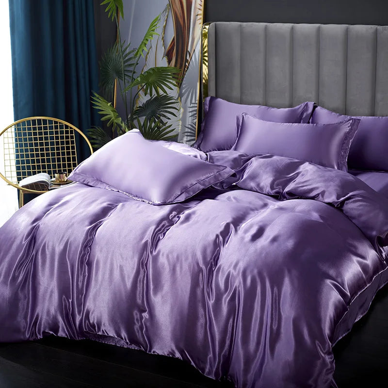 Luxurious Silk Bedding Ensemble: Elegance in Every Thread