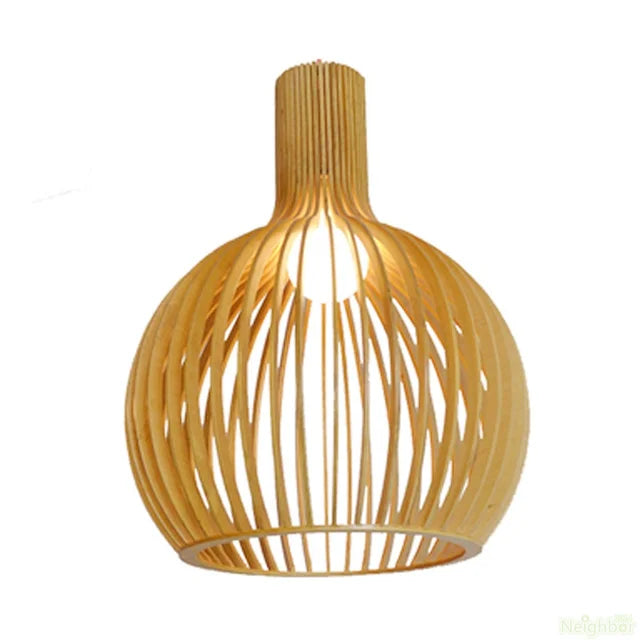 Nordic Wooden Cage Pendant Light Chandelier