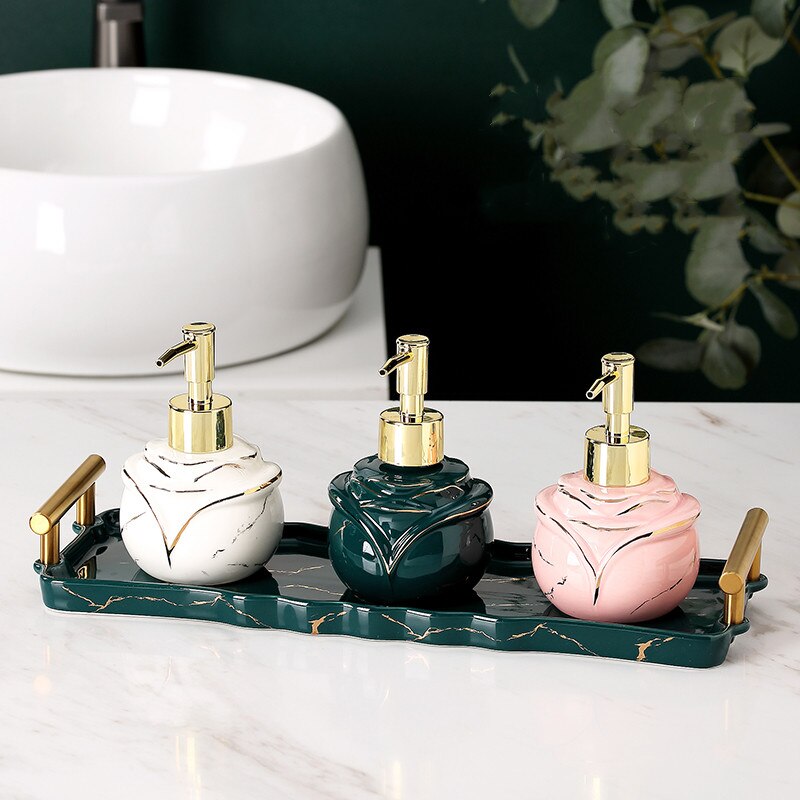 Elegant Solid Marble Soap Dispenser for bathroom