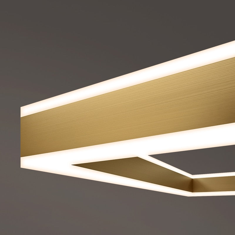 YLK Kare - Moderne led lysekrone for stue luksus kvadratisk design