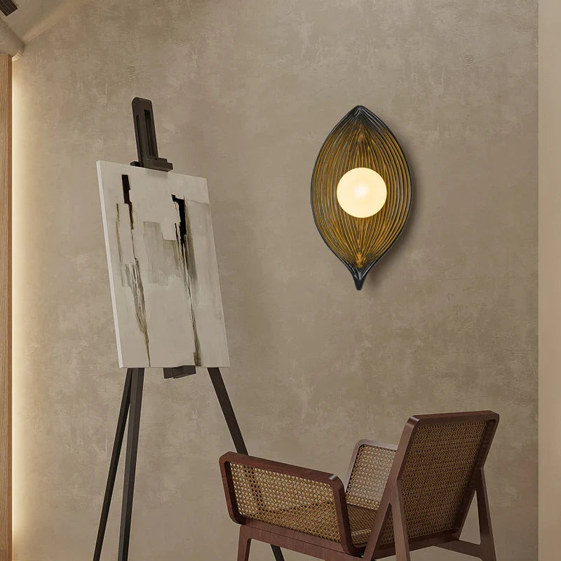 FeuilleDorée - LED-wandlamp met bladgoud