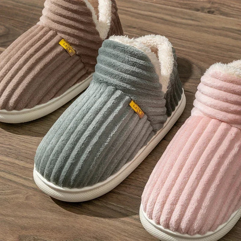 Chaussons en peluche CozyMax | Chaussures d'intérieur ultra chaudes en coton antidérapantes