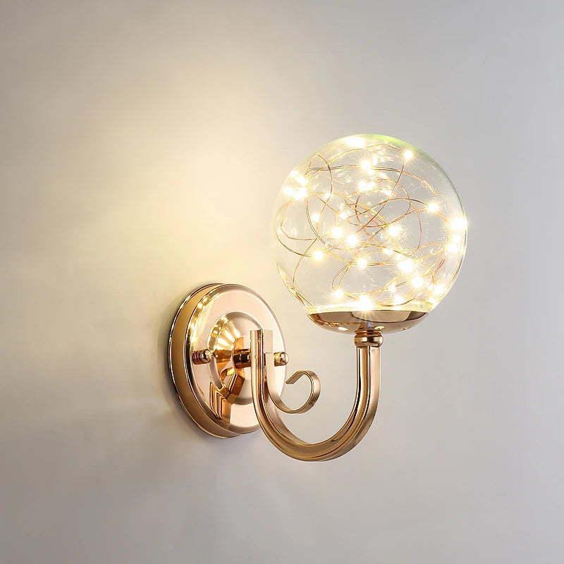 Luminous Globe - Colored Glass LED Wall Light