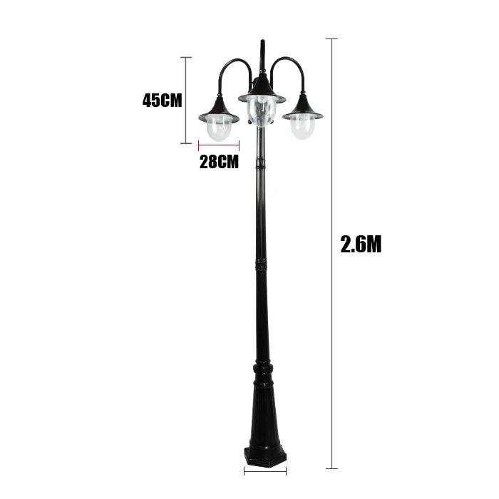 Lampe de jardin double tête étanche