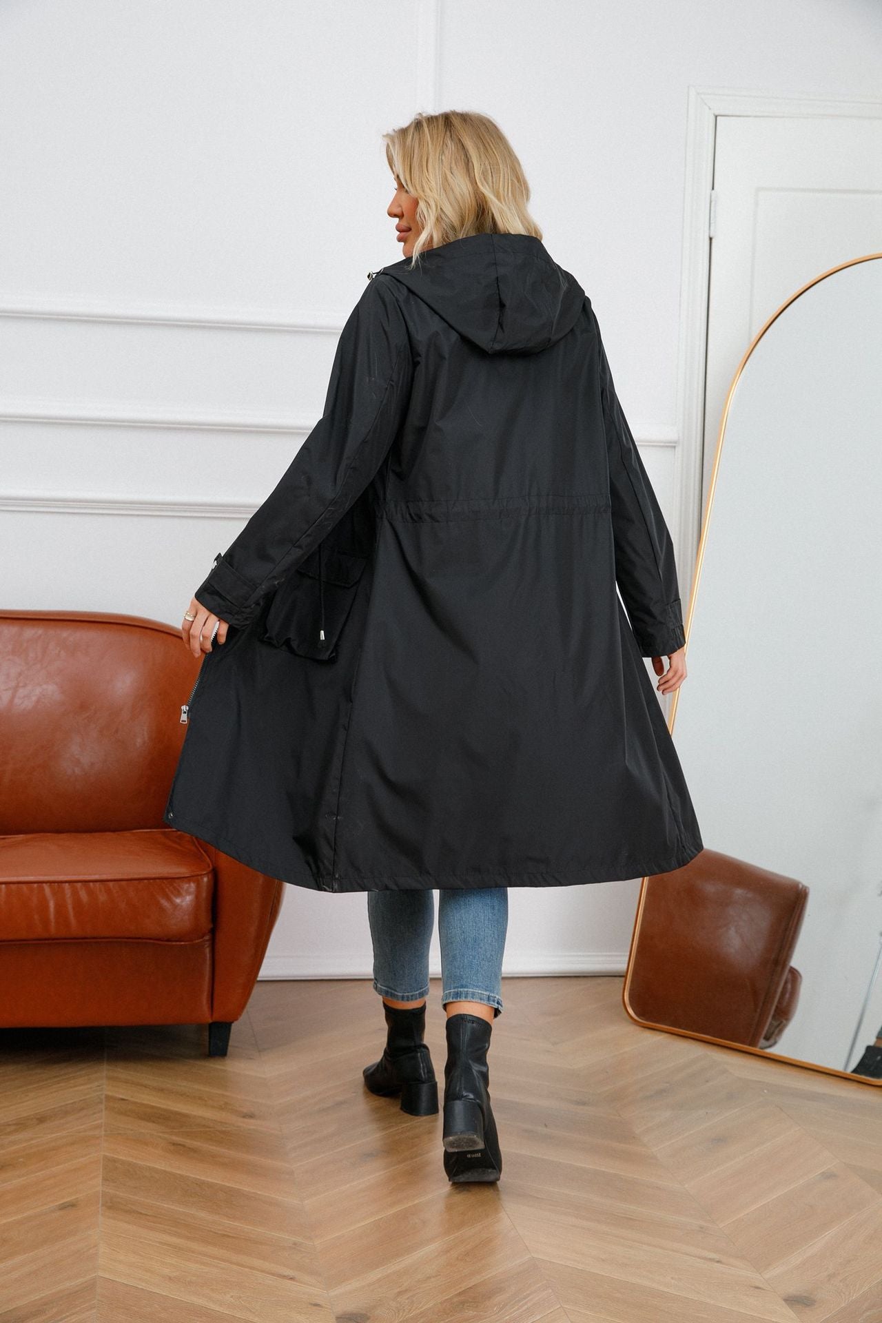 Lisa: Waterdichte trenchcoat/jas met capuchon - herfstwindjack voor dames