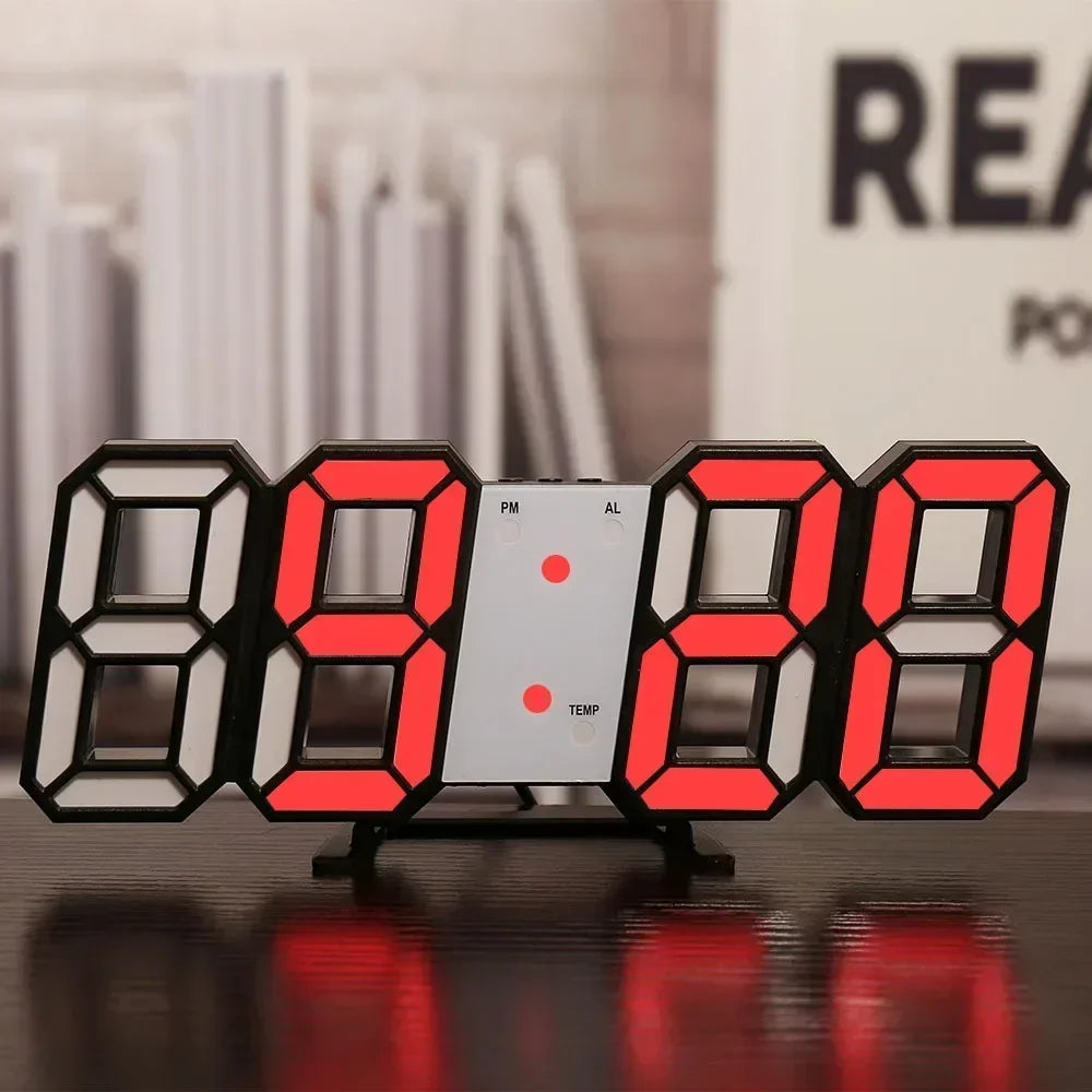 NeoTime – Horloge électronique LED 3D pour la décoration intérieure